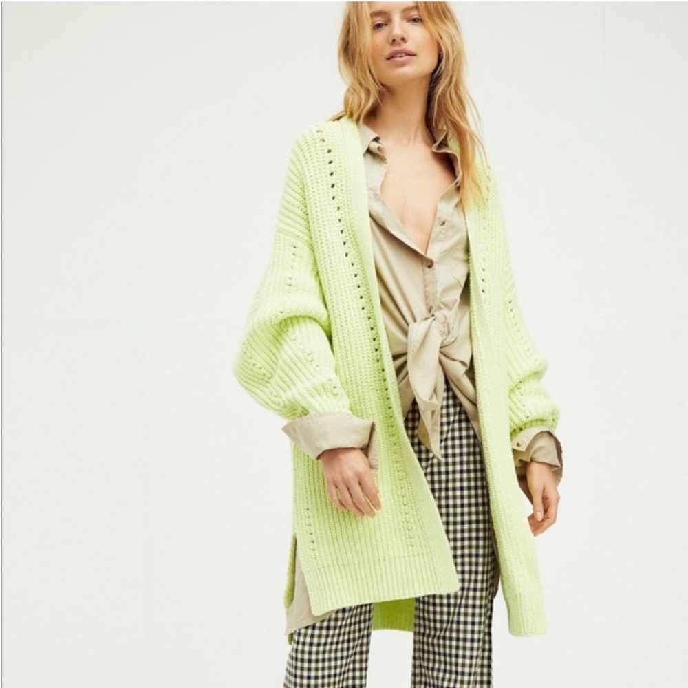Women's Lime Green Knit Sweater